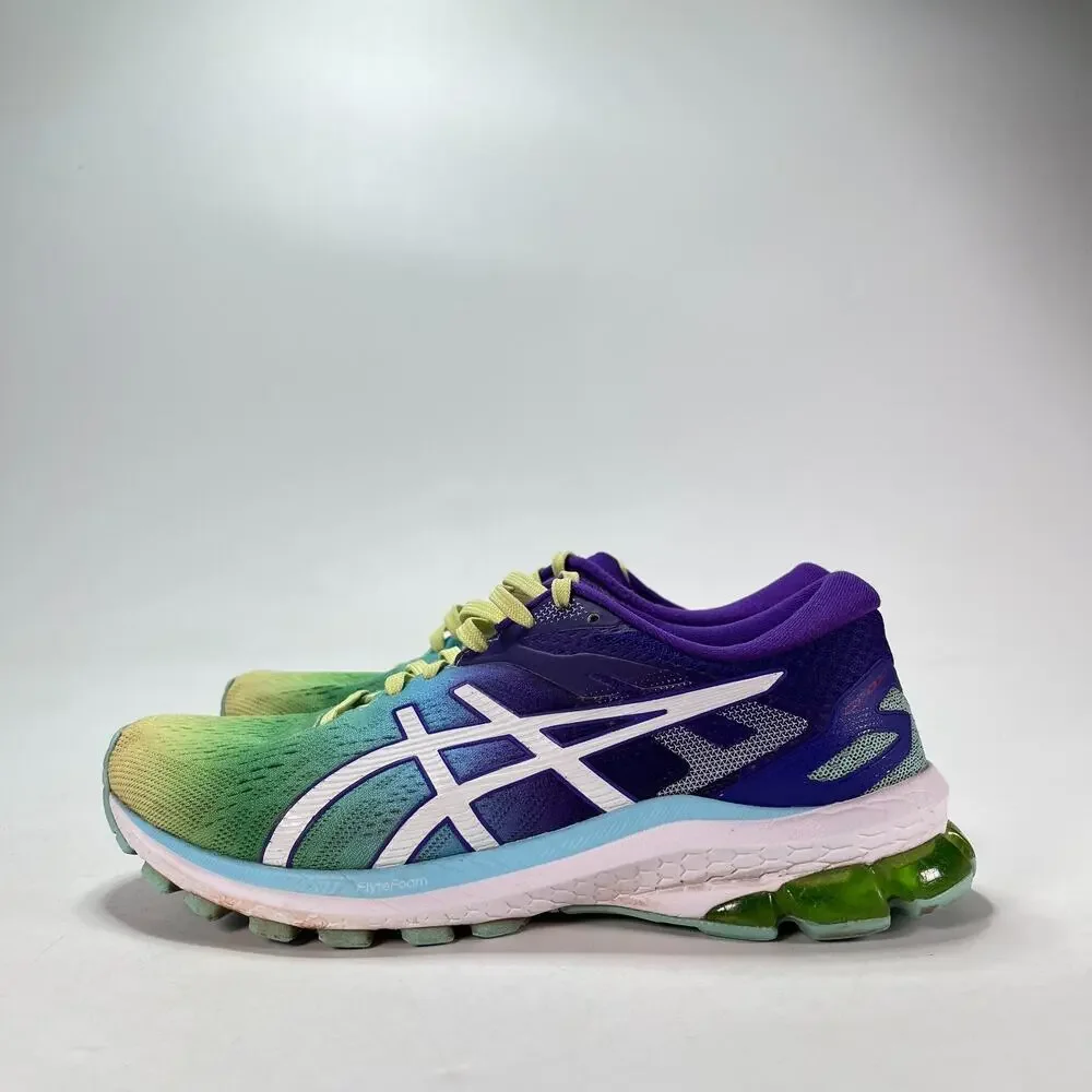 ASICS GT-1000 10 Purple Teal Stability Running Shoes 1012B123 Women's Size 7.5
